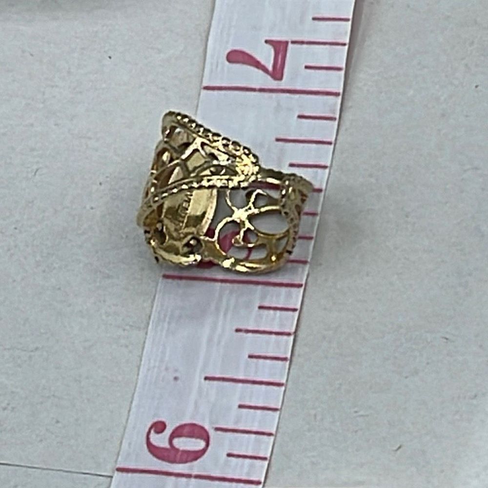 Vintage 1970’s80’s Sarah Coventry white and gold colored ring - Picture 7 of 8